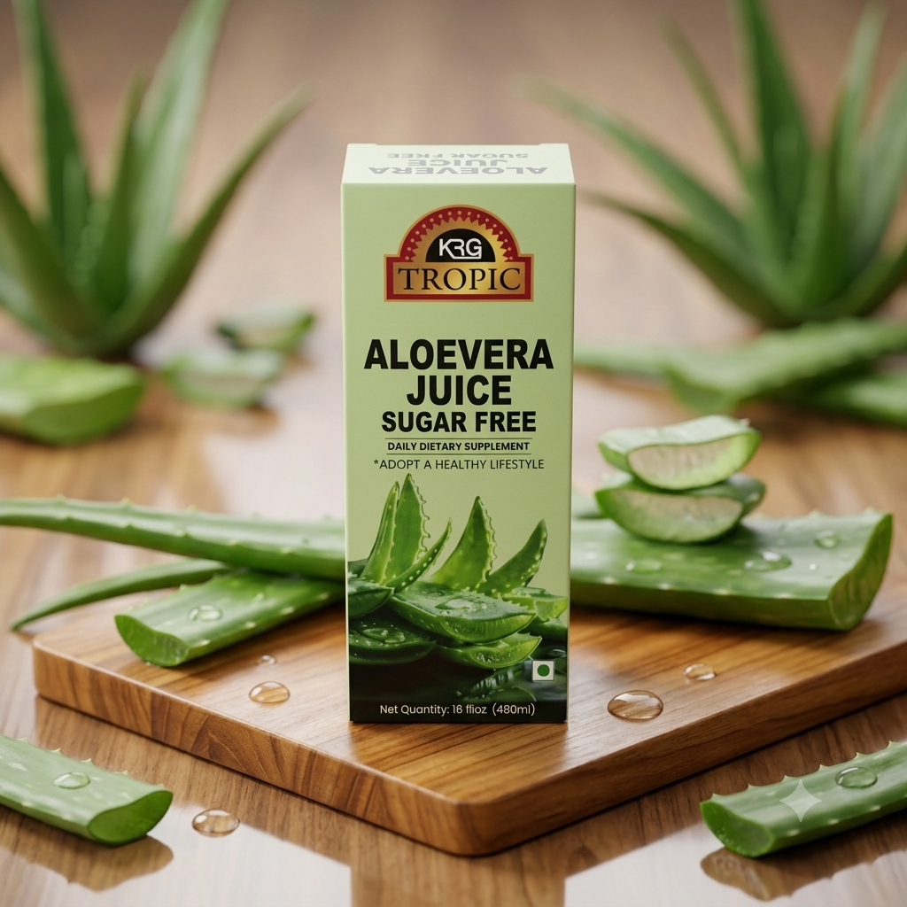 KRG Tropic Aloevera Juice Sugar Free - 480ml (16 fl oz)
