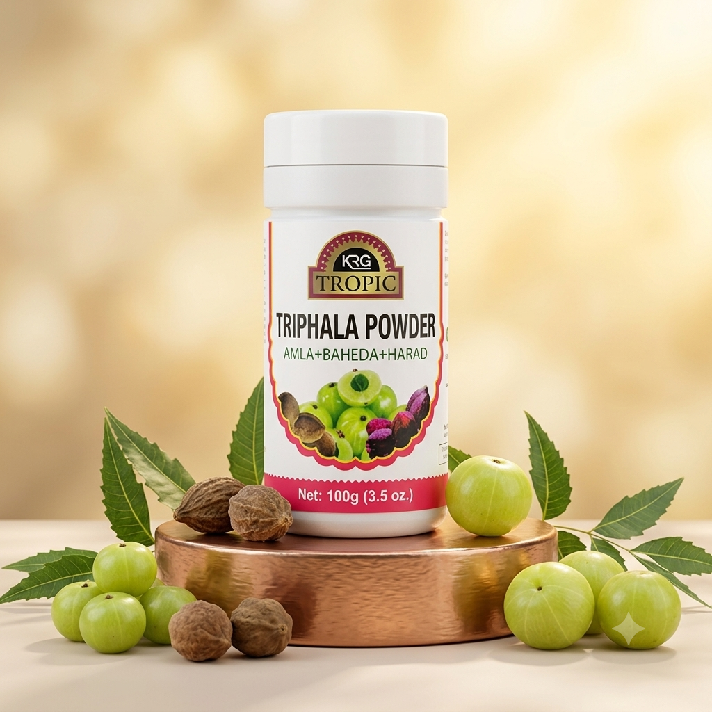 KRG Tropic Triphala Powder (Amla + Baheda + Harad) - 100g